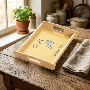 Whistling Face with Smiling Eyes Serving Tray