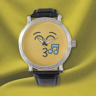Whistling Face with Smiling Eyes Watch