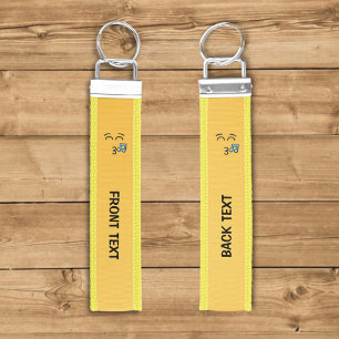 Whistling Face with Smiling Eyes Wrist Keychain