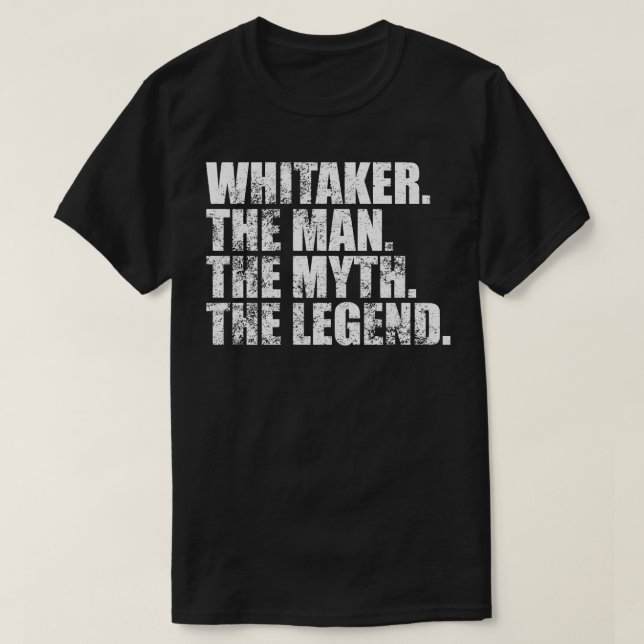 WhitakerWhitaker Family name Whitaker last Name Wh T-Shirt (Design Front)