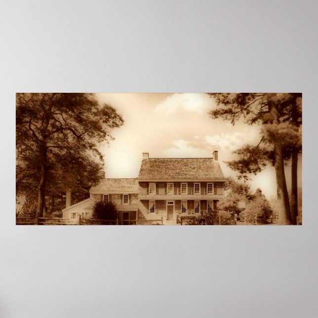Whitall House  Sepia HDR Poster (Front)
