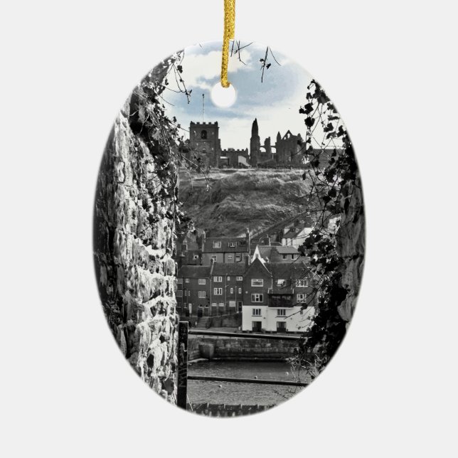 Whitby Abbey Ceramic Ornament (Front)