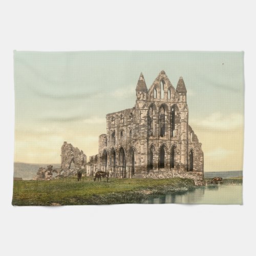Whitby Abbey II Whitby Yorkshire England Kitchen Towel