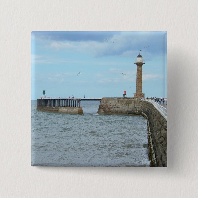 Whitby in North Yorkshire, England. Pinback Button (Front)