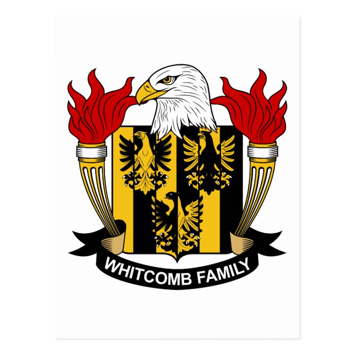 Whitcomb Family Crest Post Card