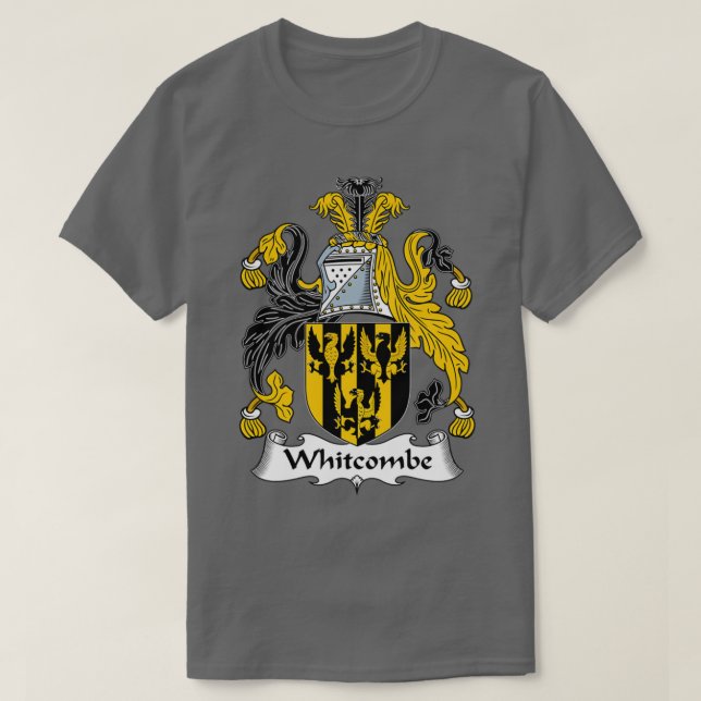 Whitcombe Coat of Arms Family Crest  T-Shirt (Design Front)