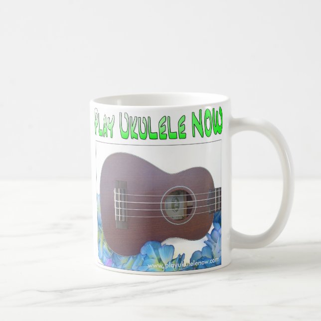 White 11 oz Classic Play ukulele NOW White Mug (Right)