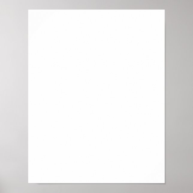 White 11" x 14" Matte Paper Blank Wedding Menu  Poster (Front)