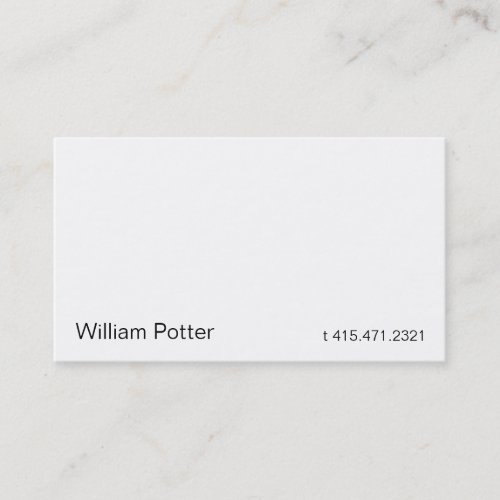 White 2m business cards