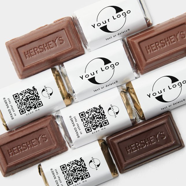 White 2sided Logo & QR code Business Promotional  Hershey's Miniatures (Creator Uploaded)