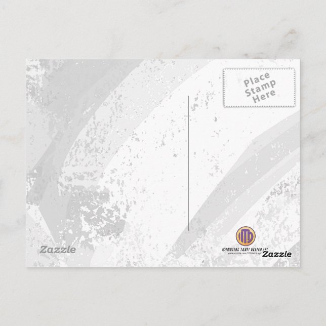 White 30 Decade Birthday Postcard (Back)