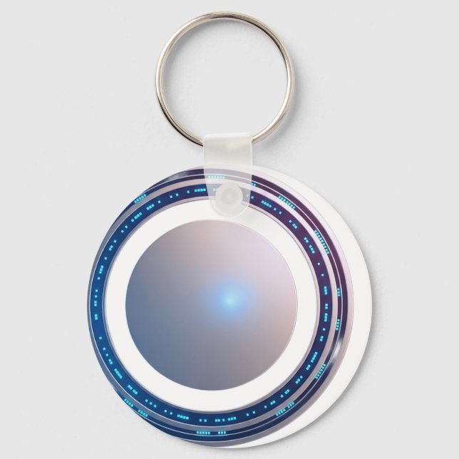 White 3D designer  Keychain (Front)