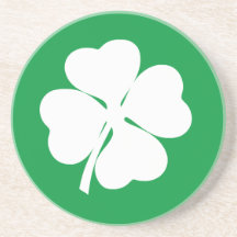 White 4 Leaf Shamrock