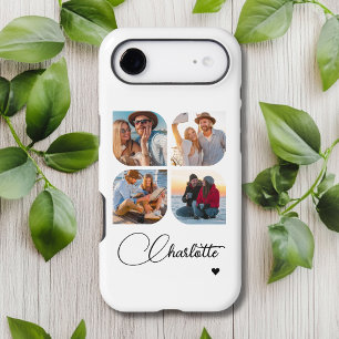 White 4 Photo Personalized Name iPhone 17 Air Case