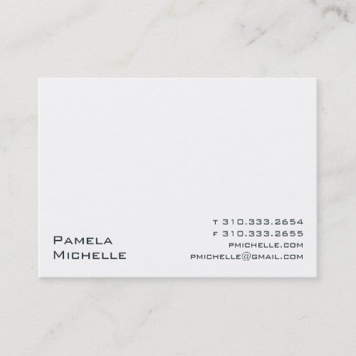 White #500 business card