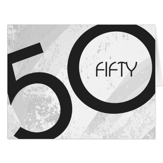 White 50 Decade Birthdday (Front Horizontal)