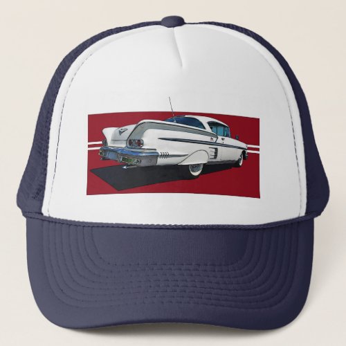 White '58 Impala truckers hat