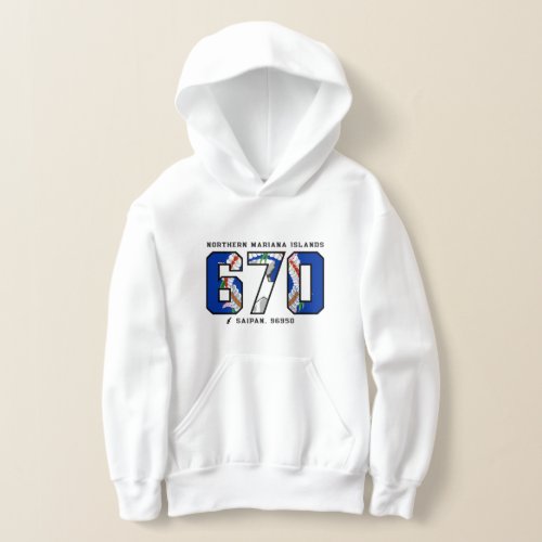 White 670 Youth Hoodie