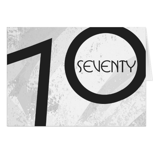 White 70 Decade Birthday (Front Horizontal)