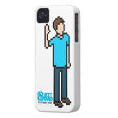 White 8-bit iPhone 4 Case (Back Left)