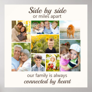 White 8 Family Photo Keepsake Collage Template Poster