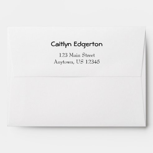 Back Flap Return Address Envelopes | Zazzle