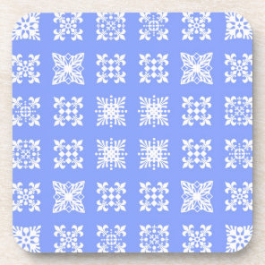 White Abstract design coaster sets