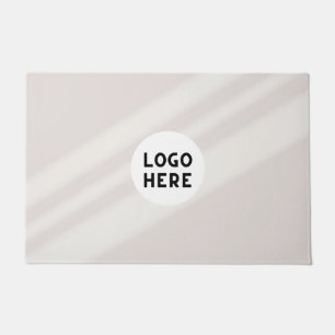 White Abstract Shapes Doormat - Add Logo