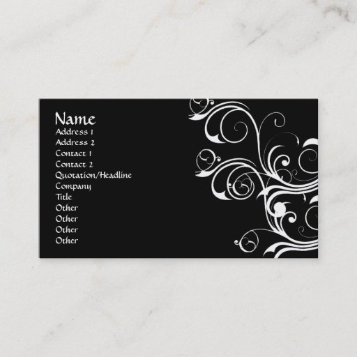 Customizable White Abstract Vintage Business Cards