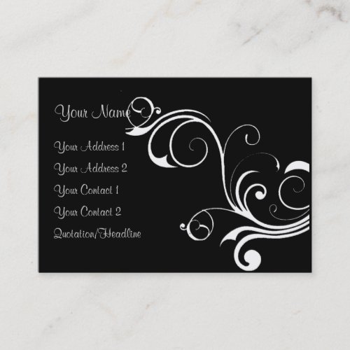 White Abstract Vintage Business Card Template
