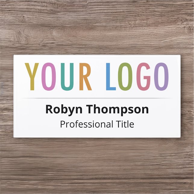 White Acrylic Large Name Plate Company Logo Office Door Sign (MISOOK Large White Acrylic Nameplate with Logo)