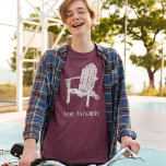 White Adirondack Chair Personalized Souvenir Tri-Blend Shirt<br><div class="desc">Add the name of your favorite vacation spot or a fun slogan to create your own custom graphic t-shirt. This tee features an illustration of a wooden Adirondack chair in white and your own text below.</div>