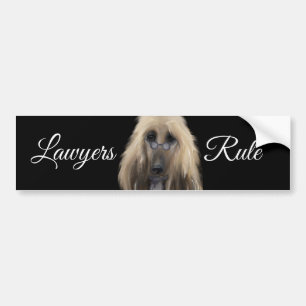 White Afghan Hound Bumper Sticker