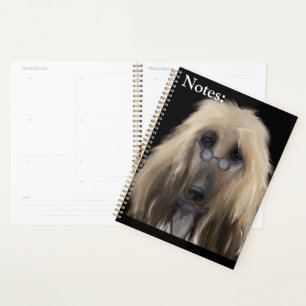 White Afghan Hound Planner