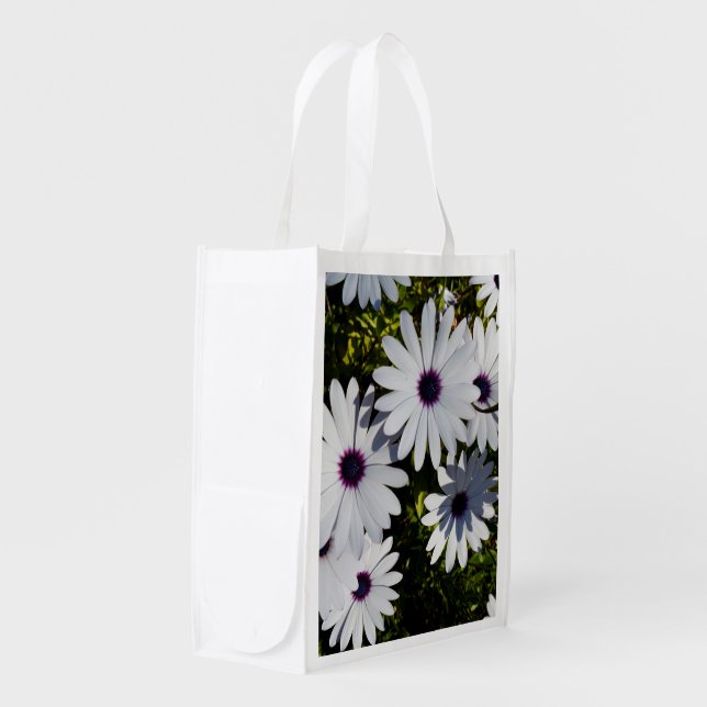 White African Daisies,  Grocery Bag (Front Side)