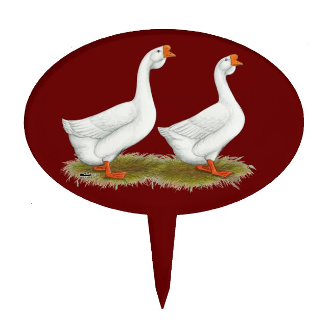 White African Geese Cake Topper (Front)