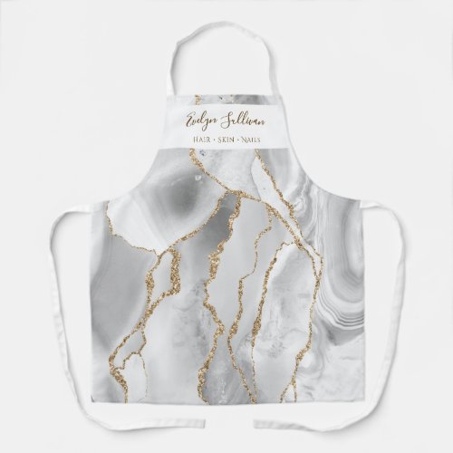 white agate beauty professional apron