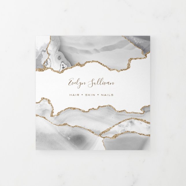 White Agate Trifold Brochure (Cover)