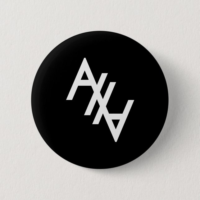 White AHA Pinback Button (Front)