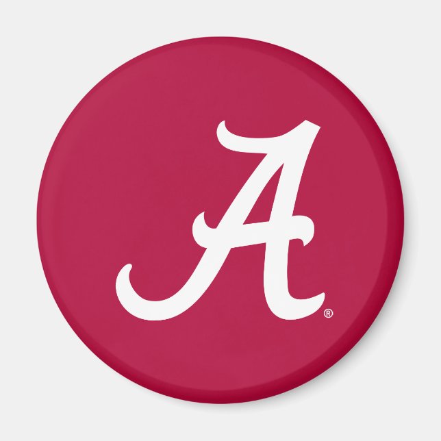 White Alabama A Magnet (Front)