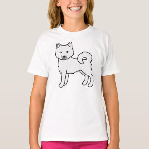 White Alaskan Malamute Cute Cartoon Dog T-Shirt