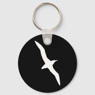 White Albatross Bird In Flight Keychain