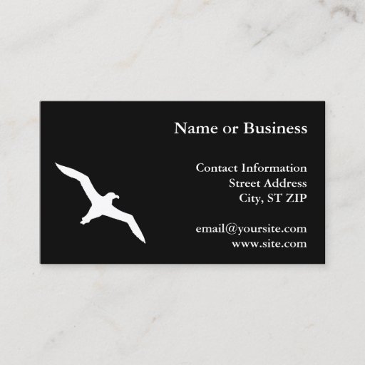 Customizable White Albatross Business Card