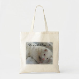 White Albino Ferret Picture Tote Bag