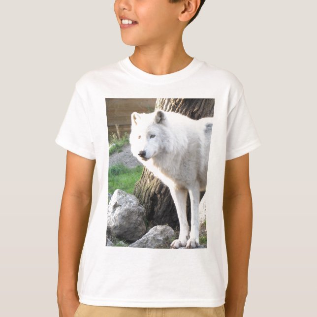 White albino wolf spirit - Therian gifts T-Shirt (Front)