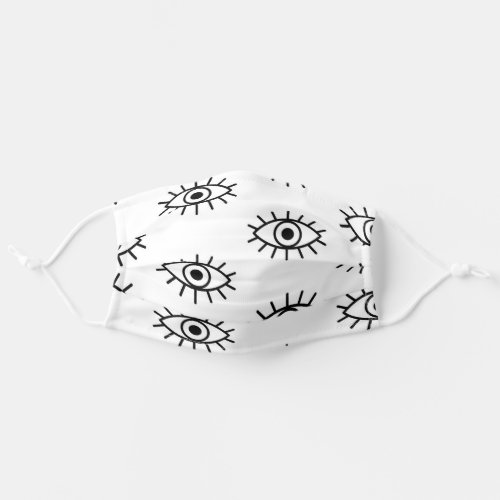 White All Seeing Eye Graphic Face Mask
