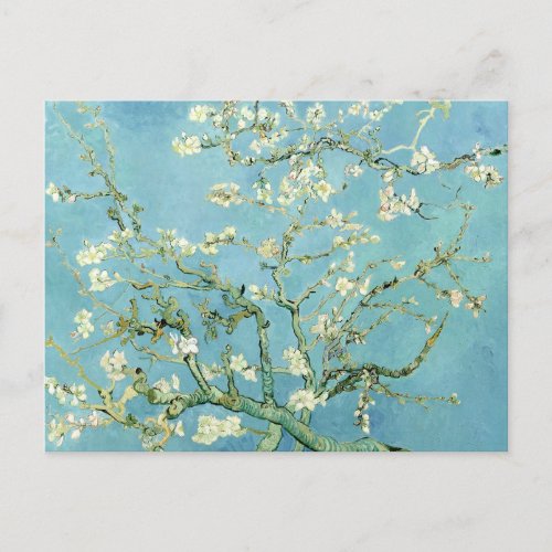 White almond blossom by Vincent Van Gogh Postcard