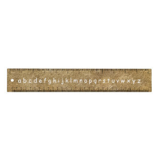White Alphabet on Gold Blends 12 Inch Rulers