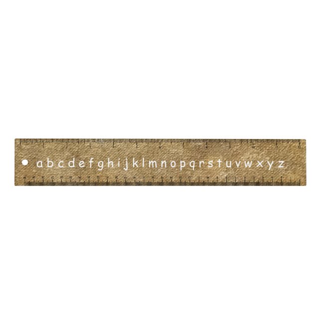 White Alphabet on Gold Blends 12 Inch Rulers (Front)