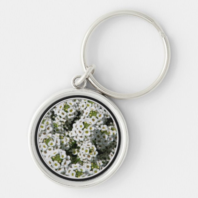 White Alyssum Keychain (Front)